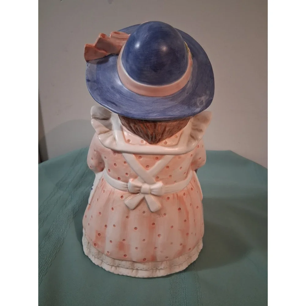 Takahashi VTG-1970 made in Japan Ceramic Girl Cookie Jar ceramic RARE glass eyes
